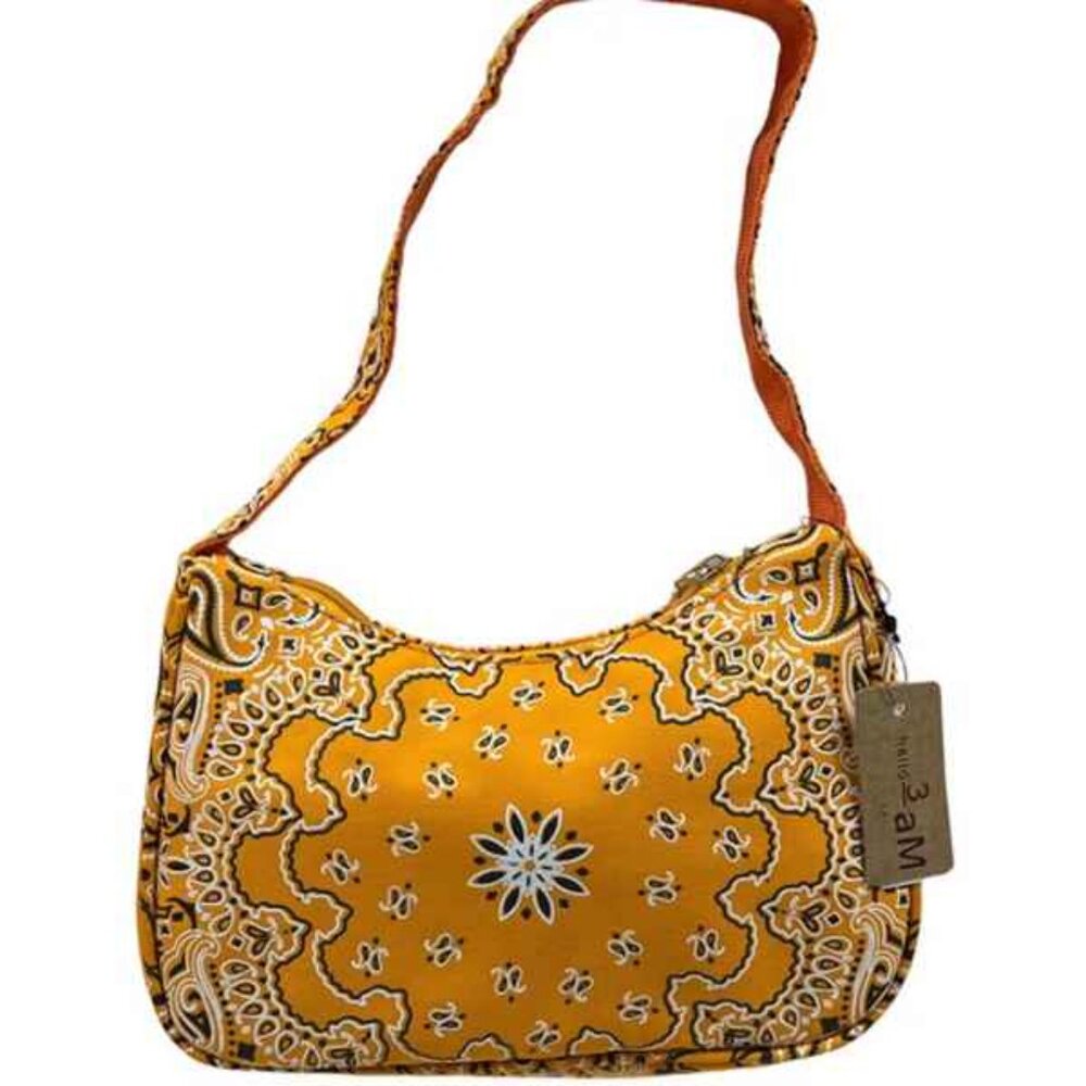 Bandana Paisley Print SM Shoulder Handbag - NWT - Yellow/White